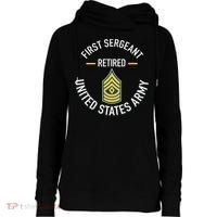 First Sergeant 1sg Retired Army Military Retirement Womens Funnel Neck Pullover Hood thumb 0