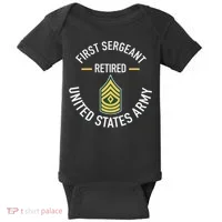 First Sergeant 1sg Retired Army Military Retirement Baby Bodysuit thumb 0