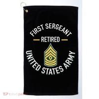 First Sergeant 1sg Retired Army Military Retirement Golf Towel thumb 0