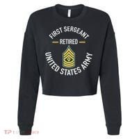 First Sergeant 1sg Retired Army Military Retirement Cropped Pullover Crew thumb 0