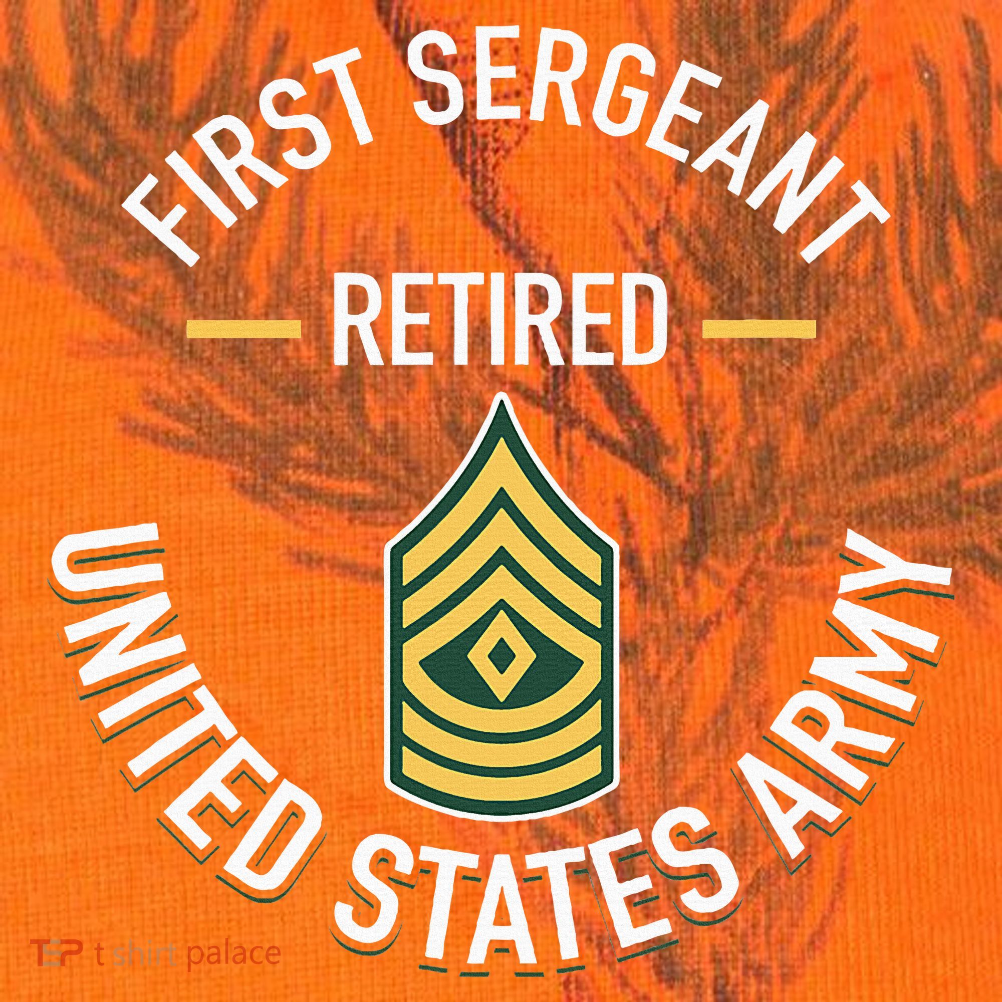 First Sergeant 1sg Retired Army Military Retirement Kati Licensed 12" Camo Cuffed Beanie