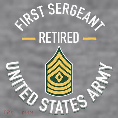 First Sergeant 1sg Retired Army Military Retirement Women's Racerback Cropped Tank