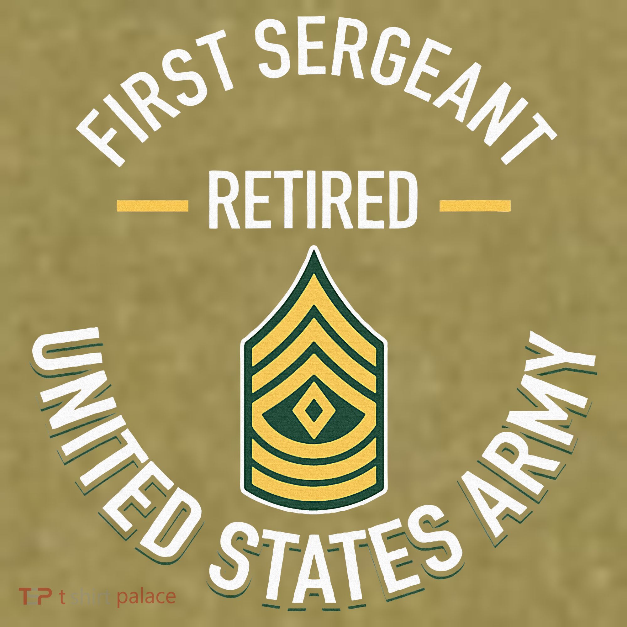 First Sergeant 1sg Retired Army Military Retirement Garment-Dyed Women's Muscle Tee