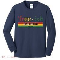 Freeish Since 1865 Juneteenth Black Freedom 1865 Kids Long Sleeve Shirt thumb 0