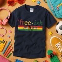 Freeish Since 1865 Juneteenth Black Freedom 1865 Kids T-Shirt thumb 3