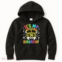 Funny School 14th Birthday Party School Bus Teacher Student Kids Hoodie thumb 0