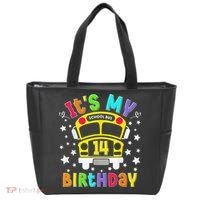 Funny School 14th Birthday Party School Bus Teacher Student Tote Bag thumb 0