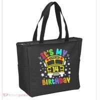 Funny School 14th Birthday Party School Bus Teacher Student Tote Bag thumb 2