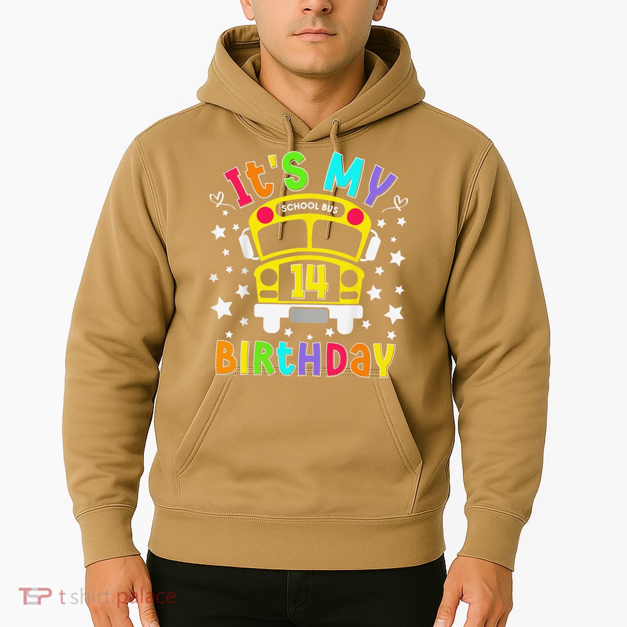 Funny School 14th Birthday Party School Bus Teacher Student Hoodie