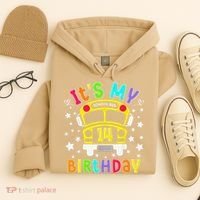 Funny School 14th Birthday Party School Bus Teacher Student Hoodie thumb 4