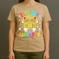 Funny School 14th Birthday Party School Bus Teacher Student T-Shirt thumb 4