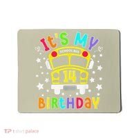 Funny School 14th Birthday Party School Bus Teacher Student Mousepad thumb 0