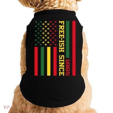 Freeish Since 1865 Juneteenth Black History Flag African Doggie Tank