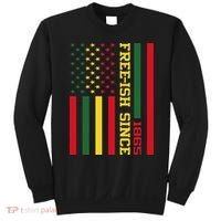 Freeish Since 1865 Juneteenth Black History Flag African Sweatshirt thumb 0