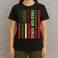 Freeish Since 1865 Juneteenth Black History Flag African T-Shirt thumb 4