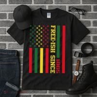 Freeish Since 1865 Juneteenth Black History Flag African Tall T-Shirt thumb 3