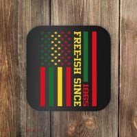 Freeish Since 1865 Juneteenth Black History Flag African Coaster thumb 0
