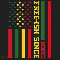 Freeish Since 1865 Juneteenth Black History Flag African Golf Towel thumb 3