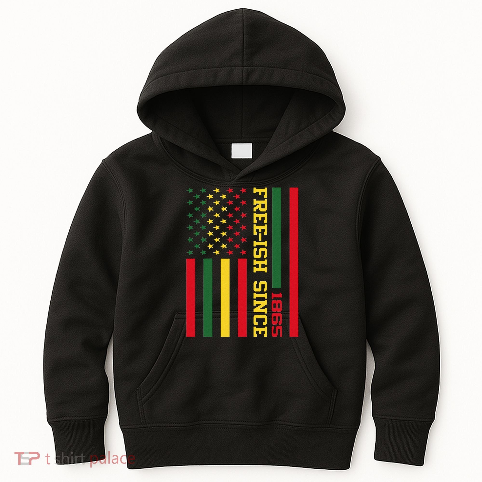 Freeish Since 1865 Juneteenth Black History Flag African Kids Hoodie