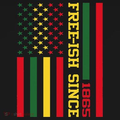 Freeish Since 1865 Juneteenth Black History Flag African Kids Tie-Dye T-Shirt