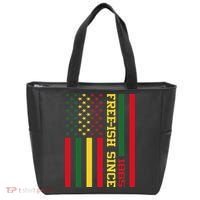 Freeish Since 1865 Juneteenth Black History Flag African Tote Bag thumb 0
