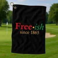 Freeish since 1865 Golf Towel thumb 1