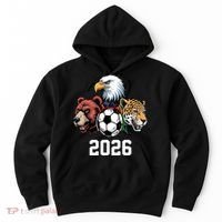 Football Soccer 2026 Mascots USA Canada Mexico Fan Hoodie thumb 0