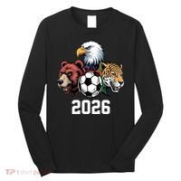 Football Soccer 2026 Mascots USA Canada Mexico Fan Long Sleeve Shirt thumb 0
