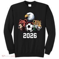Football Soccer 2026 Mascots USA Canada Mexico Fan Sweatshirt thumb 0