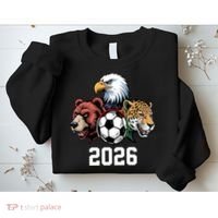 Football Soccer 2026 Mascots USA Canada Mexico Fan Sweatshirt thumb 2