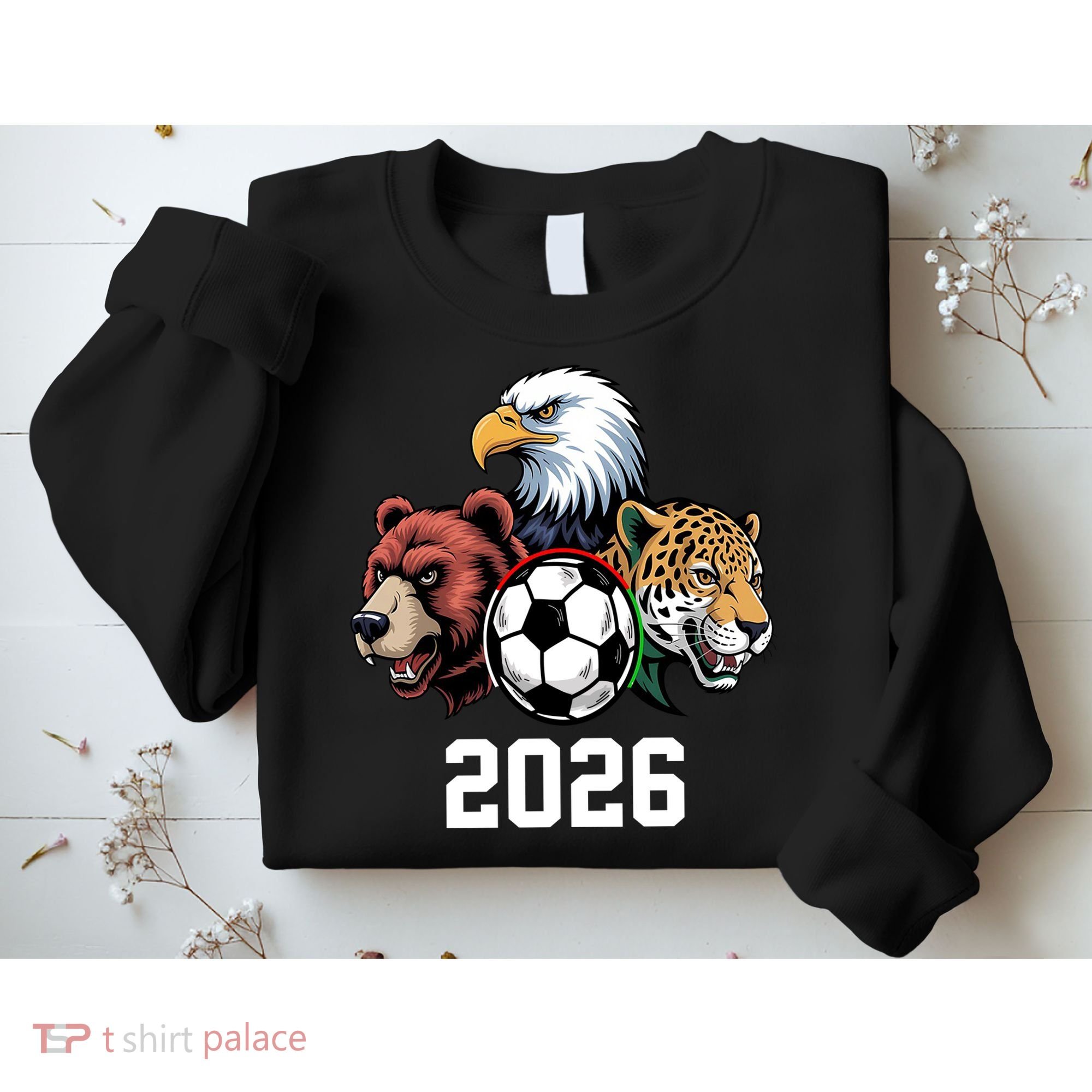 Football Soccer 2026 Mascots USA Canada Mexico Fan Sweatshirt