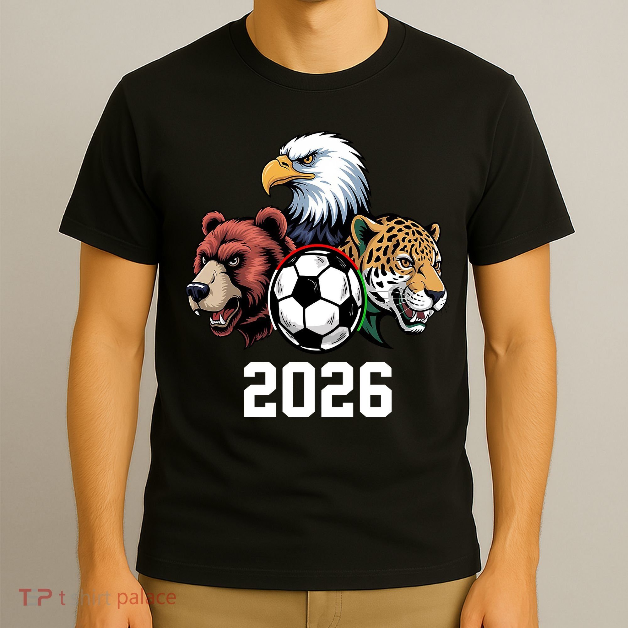 Football Soccer 2026 Mascots USA Canada Mexico Fan T-Shirt