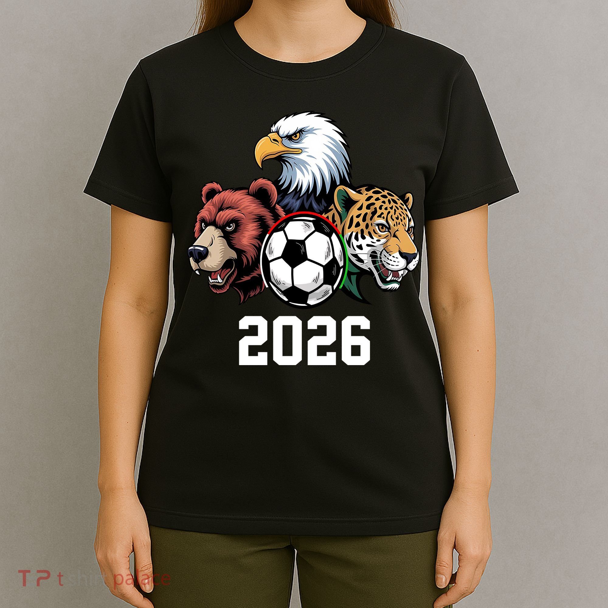 Football Soccer 2026 Mascots USA Canada Mexico Fan T-Shirt