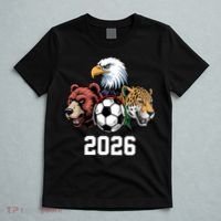 Football Soccer 2026 Mascots USA Canada Mexico Fan T-Shirt thumb 5