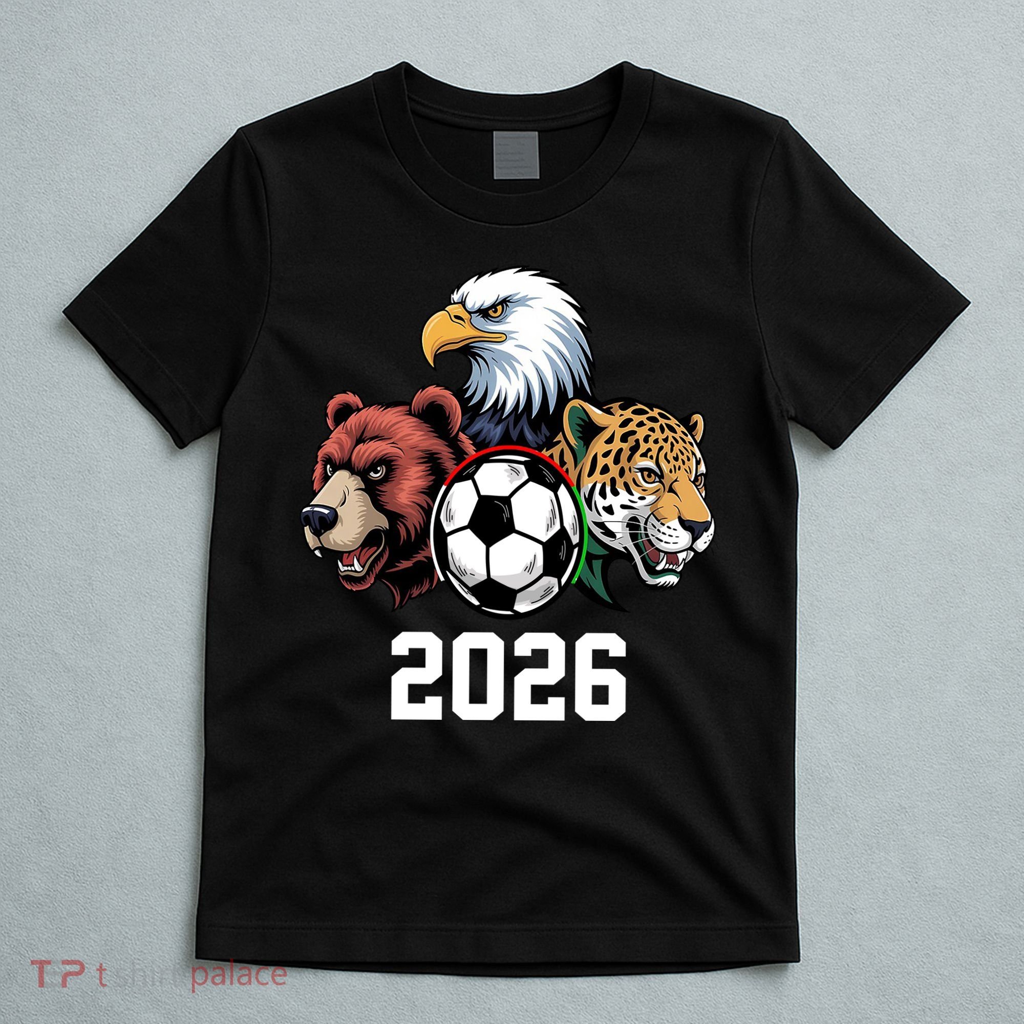 Football Soccer 2026 Mascots USA Canada Mexico Fan T-Shirt