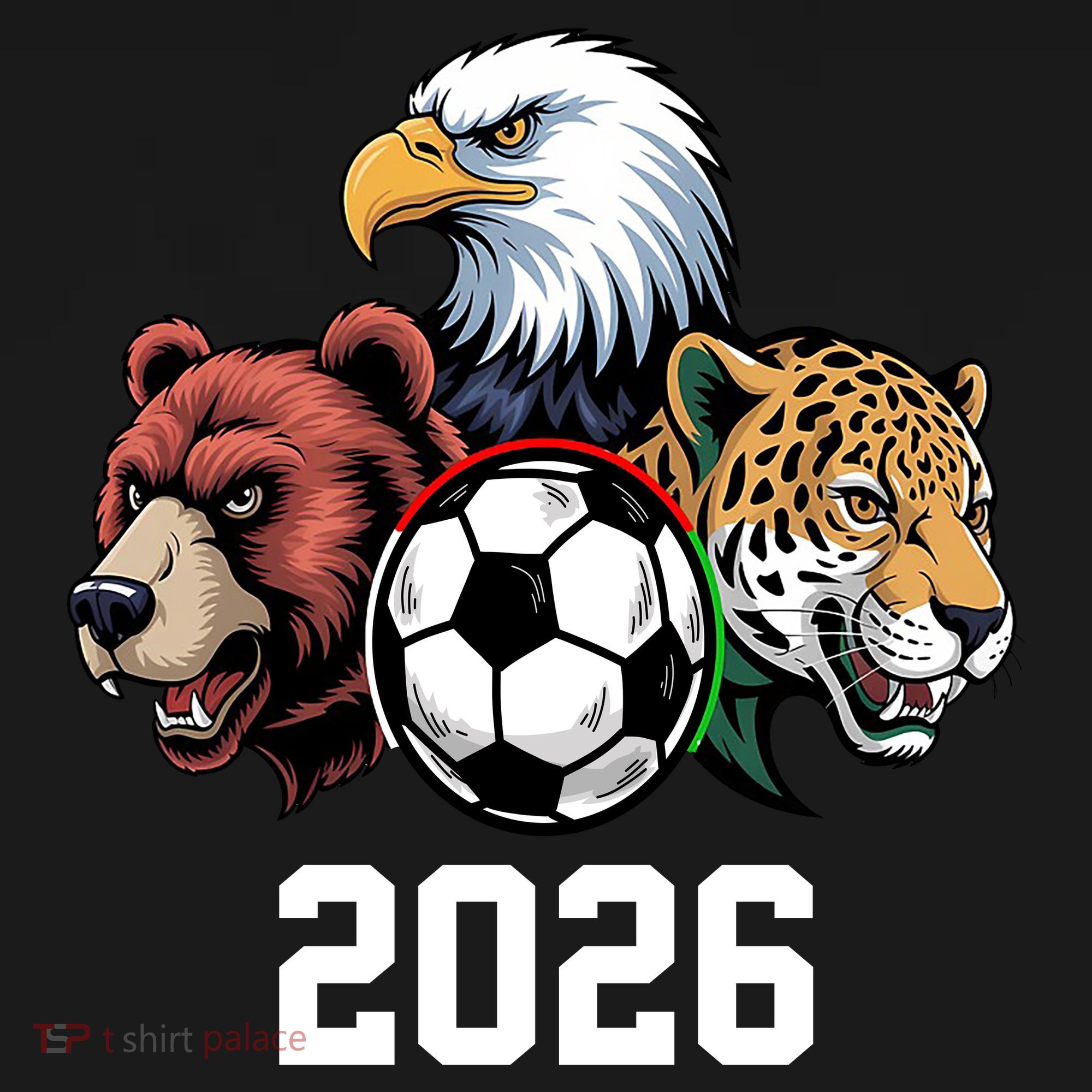 Football Soccer 2026 Mascots USA Canada Mexico Fan T-Shirt