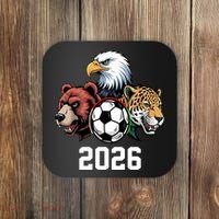 Football Soccer 2026 Mascots USA Canada Mexico Fan Coaster thumb 0
