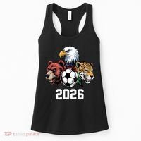 Football Soccer 2026 Mascots USA Canada Mexico Fan Women's Tank Top thumb 0