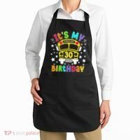 Funny School 30th Birthday Party School Bus Teacher Student Apron thumb 2