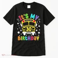 Funny School 30th Birthday Party School Bus Teacher Student Tall T-Shirt thumb 0