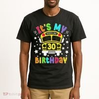 Funny School 30th Birthday Party School Bus Teacher Student Tall T-Shirt thumb 2