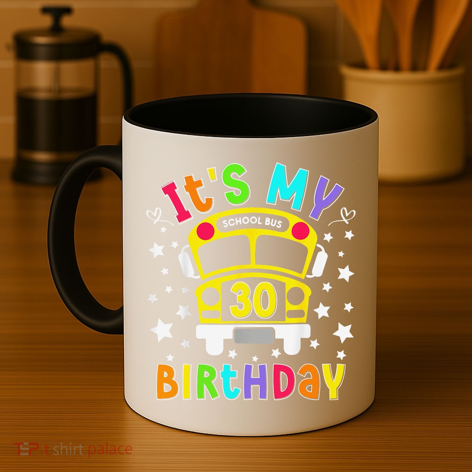 Funny School 30th Birthday Party School Bus Teacher Student Coffee Mug