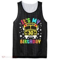 Funny School 30th Birthday Party School Bus Teacher Student Mesh Reversible Basketball Jersey Tank thumb 0