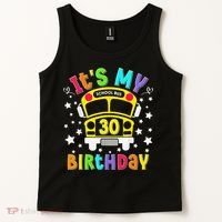 Funny School 30th Birthday Party School Bus Teacher Student Tank Top thumb 2