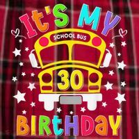 Funny School 30th Birthday Party School Bus Teacher Student Women's Flannel Plaid Pajama Pants thumb 2