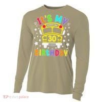 Funny School 30th Birthday Party School Bus Teacher Student Cooling Performance Long Sleeve Crew thumb 0
