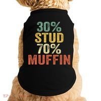 Funny Sarcastic 30% Stud 70% Muffin Retro Dad Father Figure Gift Doggie Tank thumb 0