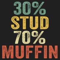 Funny Sarcastic 30% Stud 70% Muffin Retro Dad Father Figure Gift Beanie thumb 2