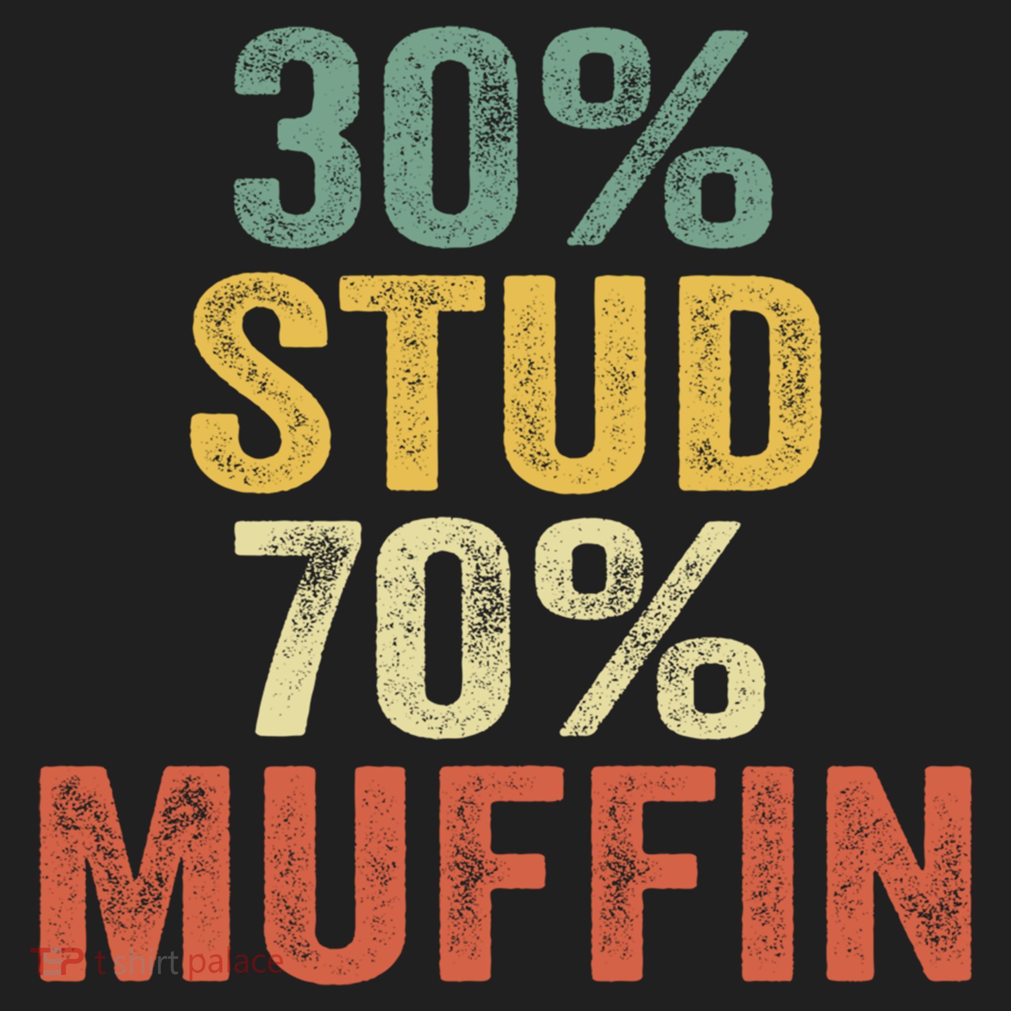 Funny Sarcastic 30% Stud 70% Muffin Retro Dad Father Figure Gift Hat