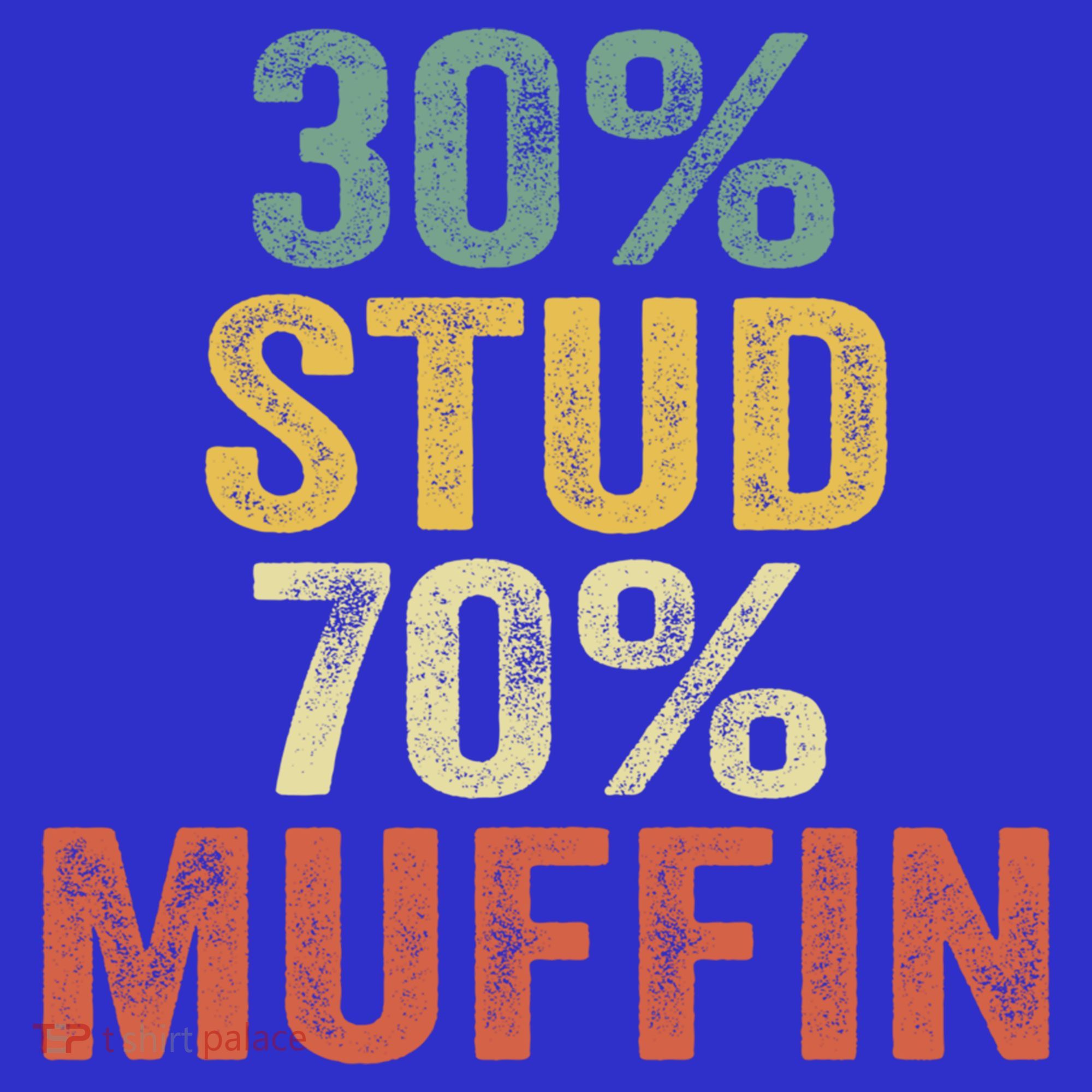 Funny Sarcastic 30% Stud 70% Muffin Retro Dad Father Figure Gift Apron